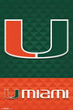 University of Miami Logo 18 Poster Print - 22x34