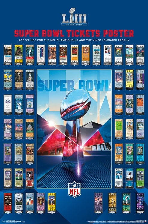 Super Bowl LIII Tickets Poster Print - Rolled Poster