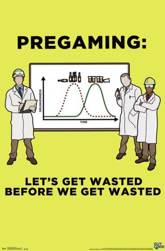 Guy Code - Pregaming Rolled Poster Print 24x36