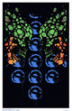 Black Light Sonic Heads Poster Print featuring vibrant colors and unique design.