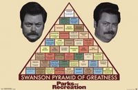 Parks and Recreation - Pyramid of Greatness Rolled Poster Print