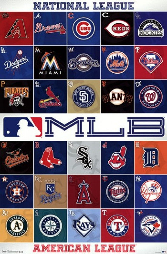 MLB Logos 13 Poster Print - Rolled Wall Art