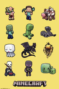 Minecraft Characters Poster Print - Rolled Poster 22x34