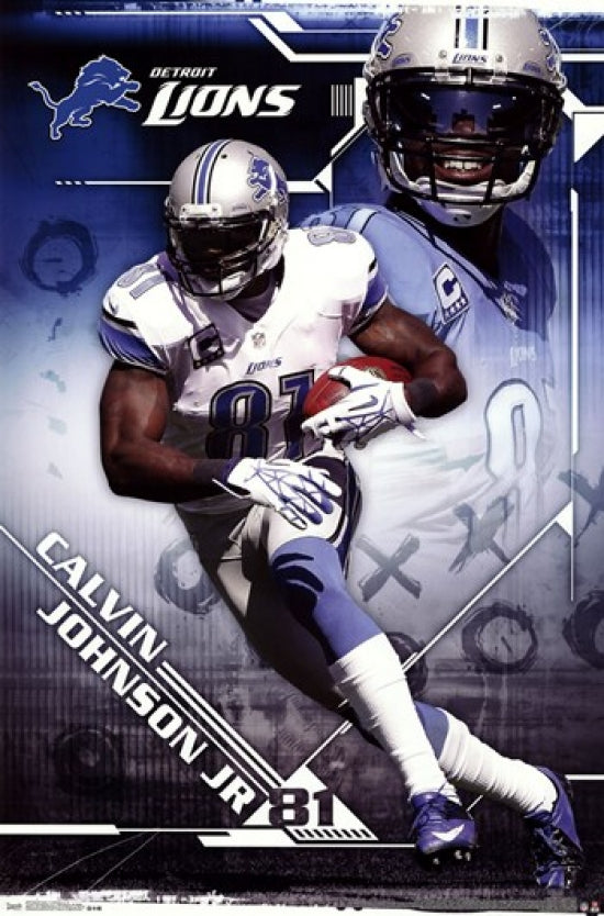 Calvin Johnson Jr. Detroit Lions Poster Print - 22 x 34