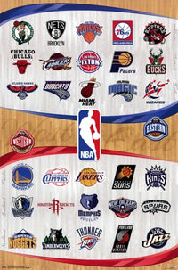 NBA Logos 13 Poster Print showcasing vibrant team emblems.