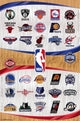 NBA Logos 13 Poster Print showcasing vibrant team emblems.