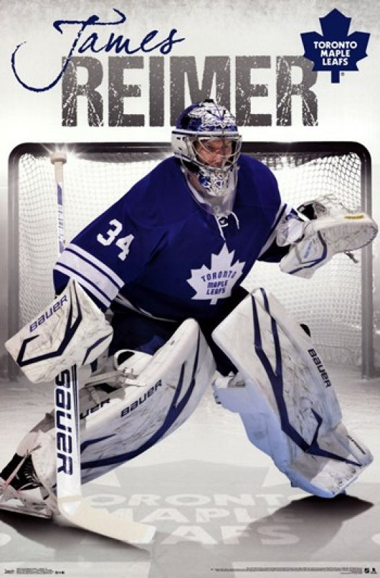 Toronto Maple Leafs J. Reimer Poster Print showcasing vibrant colors.