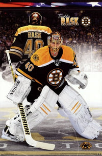 Boston Bruins Tuukka Rask 2013 poster print featuring vibrant colors and dynamic design.