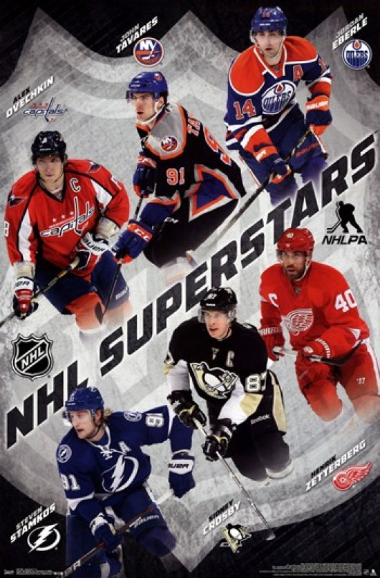 NHL Superstars 13 Poster Print showcasing favorite NHL players.