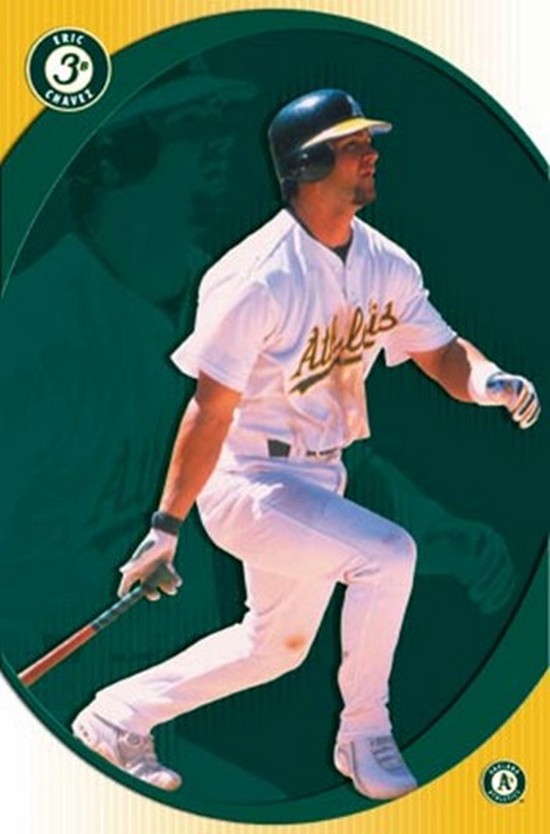 Arizona Diamondbacks Eric Chavez Poster Print showcasing vibrant baseball action.