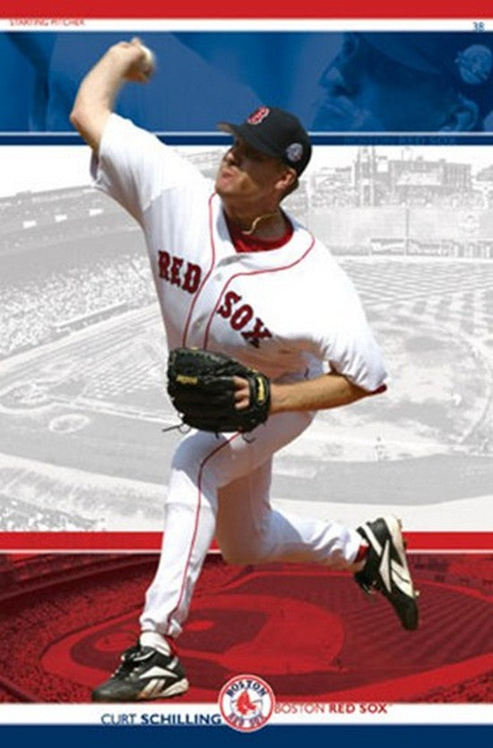 Boston Red Sox Curt Schilling Poster Print 24x36