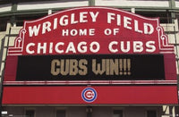 Chicago Cubs Win Sign Poster Print - Celebrate baseball spirit