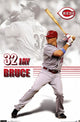 Reds - J Bruce Poster Print featuring vibrant baseball imagery