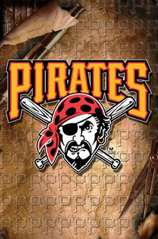 Pittsburgh Pirates Logo Poster Print in vibrant colors, 24x36