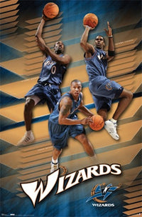 Wizards Collage Poster Print showcasing magical elements and vibrant colors.
