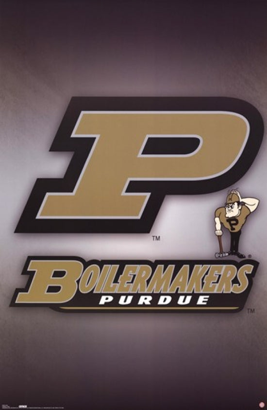 Purdue University Poster Print showcasing campus pride and architecture.