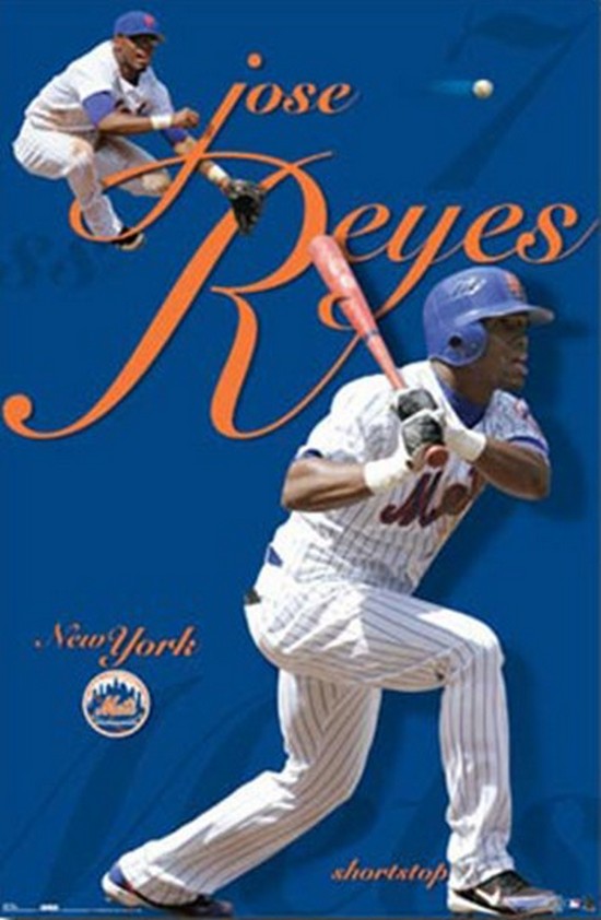 Mets Reyes poster print showcasing vibrant colors and dynamic design.