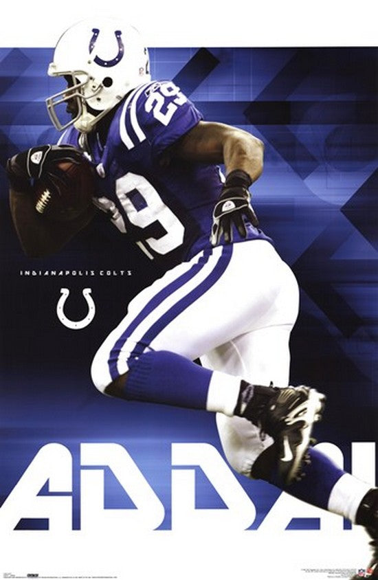 Indianapolis Colts Joseph Addai Poster Print 24 x 36