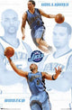 Utah Jazz Boozer and Williams basketball poster print