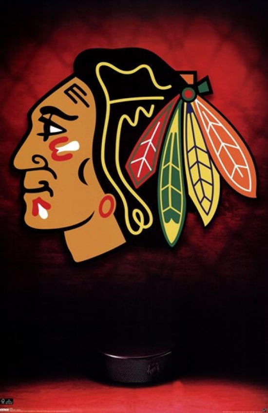 Chicago Blackhawks 2009 Logo Poster Print, showcasing the iconic team logo.