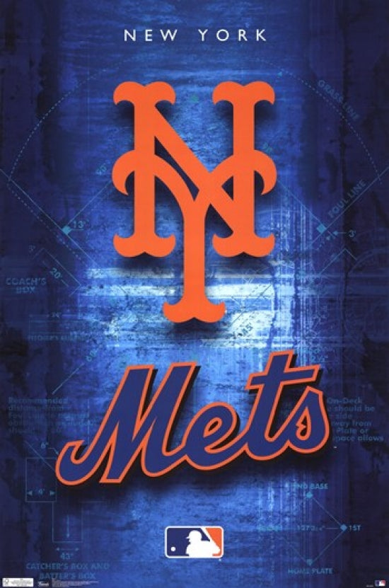 New York Mets Logo Poster Print 22x34
