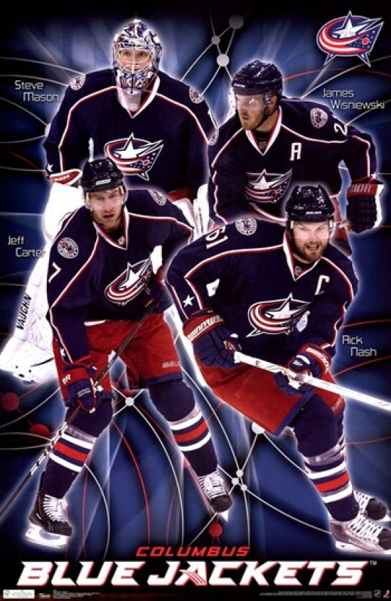 Columbus Blue Jackets 2011 Collage Poster Print showcasing team spirit.
