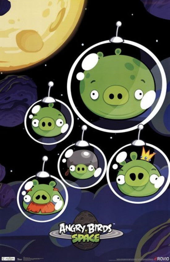 Angry Birds Space - Pigs Rolled Poster Print