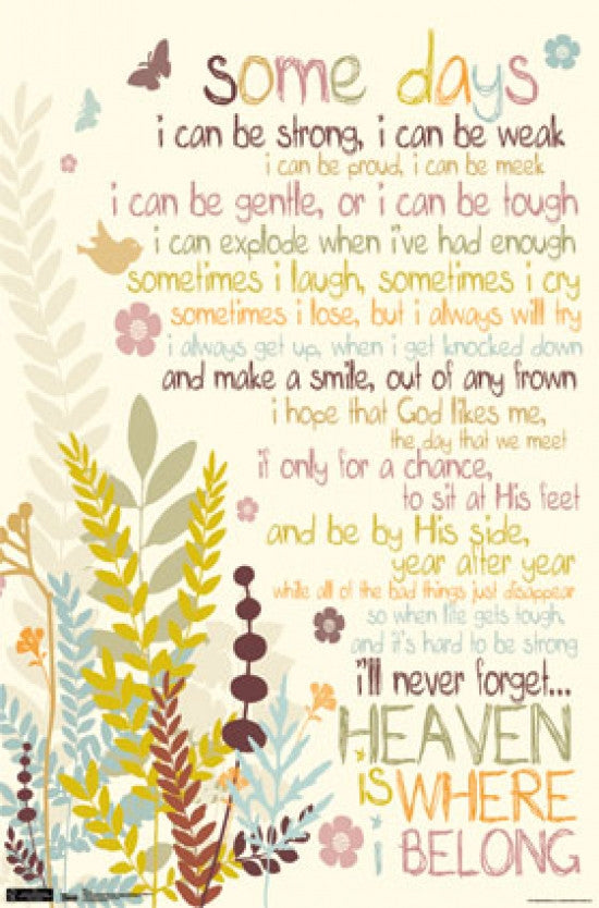 Some Days Poster Print - 24x36 Rolled Artwork