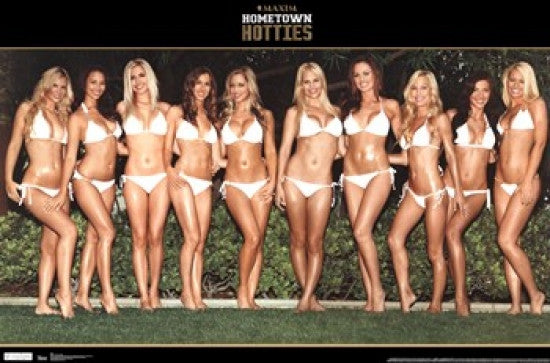 Maxim - Hotties in White Rolled Poster Print 36x24
