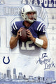 Indianapolis Colts Andrew Luck Poster Print showcasing vibrant colors and action.
