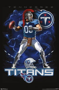 Titans Quarterback Poster Print - 24x36 inches, vibrant football art