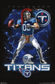 Titans Quarterback Poster Print - 24x36 inches, vibrant football art