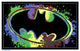 Black Light Batman Logo Rolled Poster Print