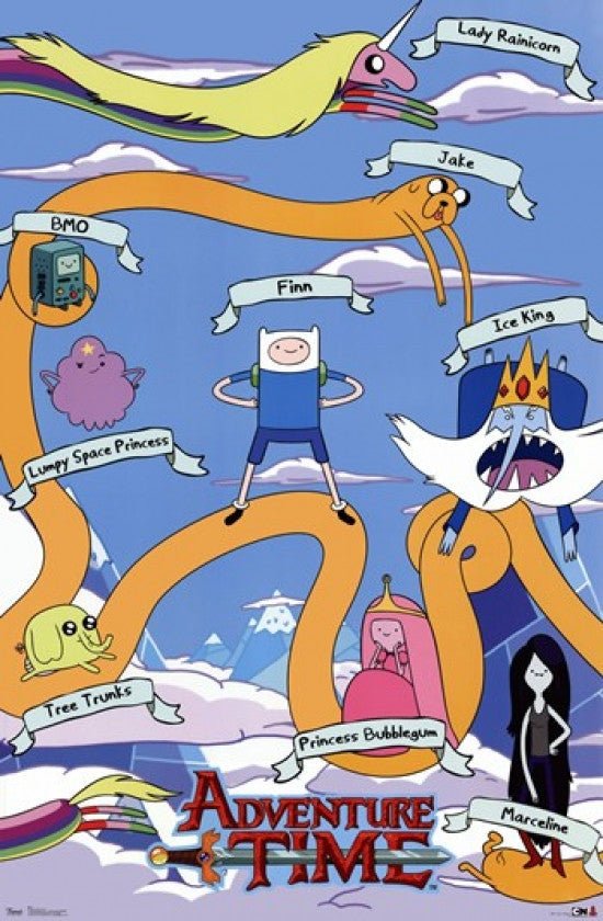 Adventure Time - Grid Rolled Poster Print 24x36