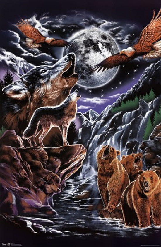 Spiritual Animals Poster Print - 22x34 Rolled Art