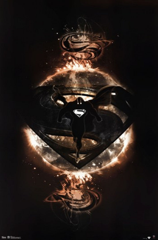 Man of Steel Logo Poster Print - 24x36 Rolled Poster