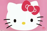 Hello Kitty Face Poster Print - Cute and colorful design for home decor.