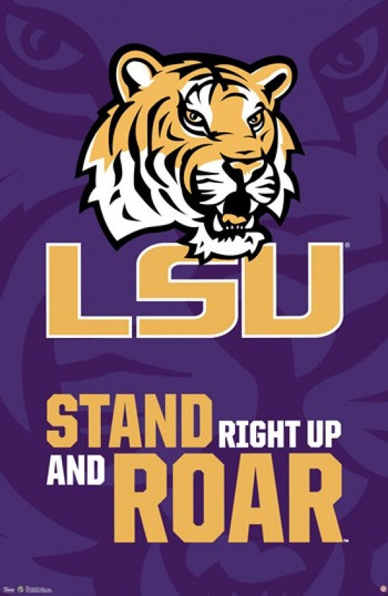 Louisiana State University Logo 13 Rolled Poster Print