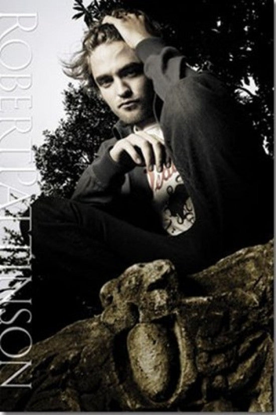 Robert Pattinson Stone Wall Poster Print - 22x34