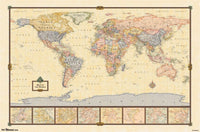 Map - World 13 Rolled Poster Print - 22x34