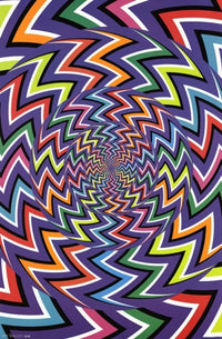 Fractal Illusion 13 Poster Print showcasing intricate patterns and vibrant colors.