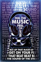 Feel The Music Wall Art Poster Print - 24x36