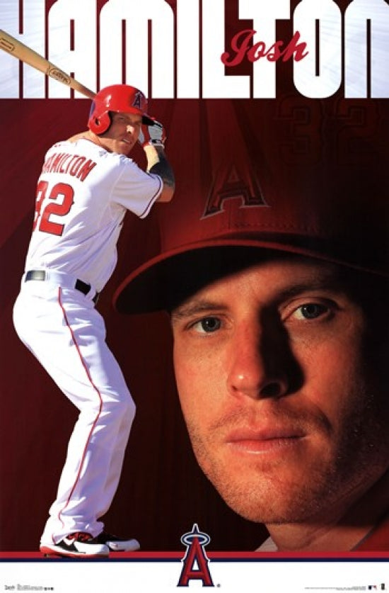 Los Angeles Angels - J Hamilton 13 Poster Print 24x36