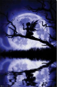 Bella Luna Poster Print showcasing a beautiful moonlit night scene.