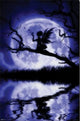 Bella Luna Poster Print showcasing a beautiful moonlit night scene.