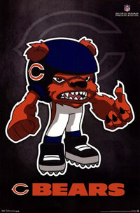 Chicago Bears Rusher 13 Poster Print showcasing team spirit.