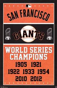 San Francisco Giants 2013 Champions Poster Print, 22 x 34 inches.
