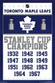 Maple Leafs Champions 13 Poster Print 22x34 - Sports Decor