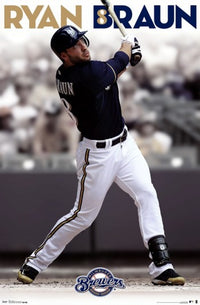 Milwaukee Brewers Ryan Braun Poster Print - 22x34