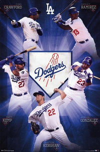Los Angeles Dodgers Team 13 Poster Print in vibrant colors.